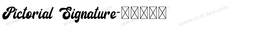 Pictorial Signature字体转换